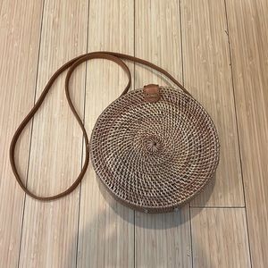Street Level Woven Rattan Bag